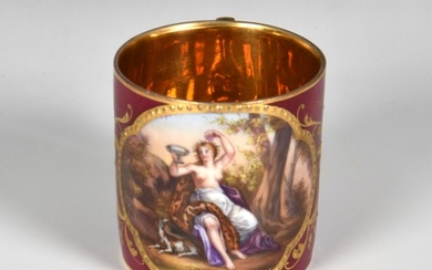 A Royal Vienna porcelain coffee can, late 19th / early 20th ...