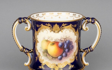 A Royal Worcester twin handled loving cup, 6 in. (15.2 cm.) h.