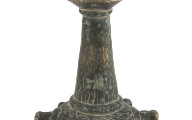 A SMALL MIDDLE EAST BRONZE VASE 19TH CENTURY