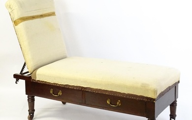 A Victorian 'Carters Literary Machine' day bed with an adjus...