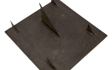 A Victorian slate wall sundial
