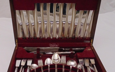 A canteen of silver plated flatware for six place settings