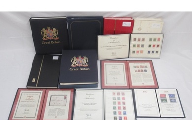 A collection of 6 folders containing assorted GB stamps from...