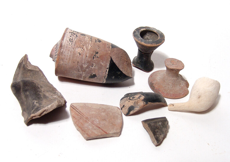 A group of mostly Greek pottery fragments