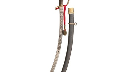 A shashka M 1909 for officers of the Russian dragoons with appliquéd Order of St. Anna, awarded for
