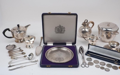 A silver commemorative plate, London c.1972, Historical Heirlooms Ltd., celebrating...