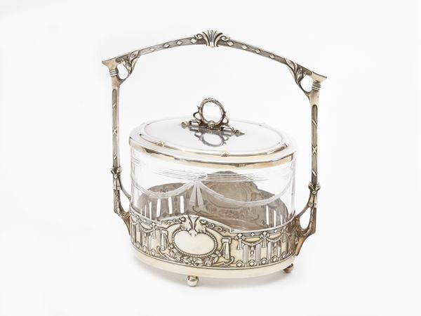 A silver mustard jar early 20th century