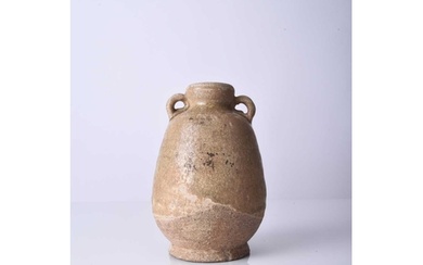 A small Chinese glazed pottery vase, Song Dynasty Of ovoid f...