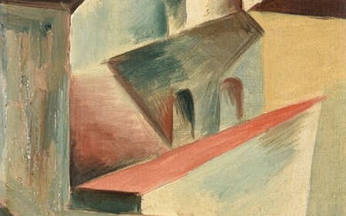 ANDRÉ LHOTE (1885-1962) Paysage d’Axat, vers 1918 Huile sur toile Signée en bas à droite...