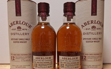 Aberlour 12 years old - Double Cask Matured - Original bottling - 70cl - 2 bottles