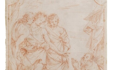 Abraham greeting the three Angels, North Italian School, circa 1700