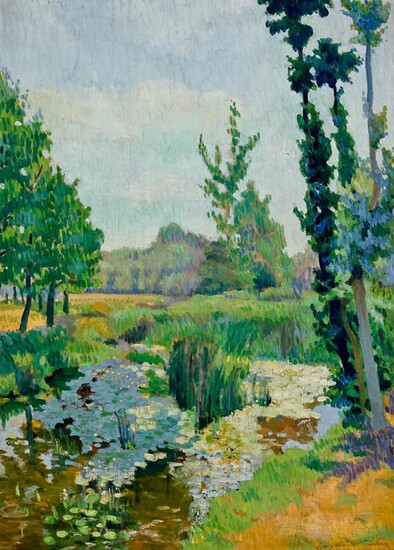Achille-Émile Othon Friesz (French 1879-1949), Le Loing à Châlette, Oil on Canvas, 34 x 25 inches