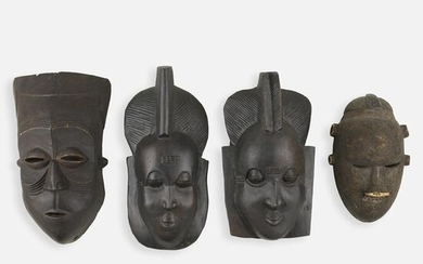 African, Collection of four masks