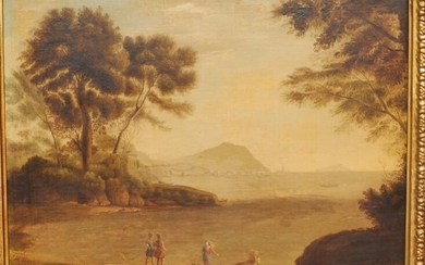 After Claude Lorrain (Gellee) - oil on canvas laid...
