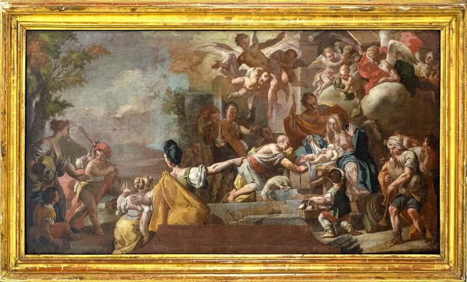 Alessio D'Elia (San Cipriano Picentino, 1718 - 1770), Adoration of the shepherds