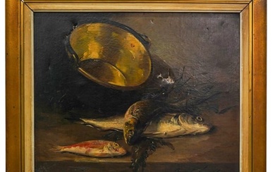 Alfred Arthur Brunel de Neuville (French, 1852–1941) Still Life Oil On Canvas
