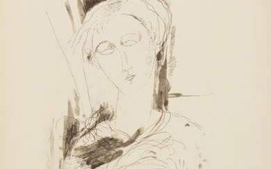 Amédéo Modigliani (After) - Portrait de Jeune Fille (1919), 1959 - Lithograph & pochoir
