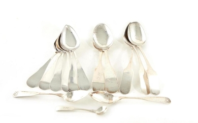 American coin silver spoons (14pcs)