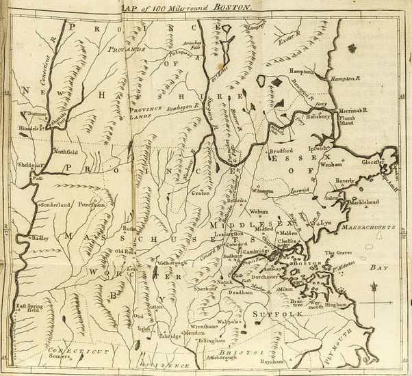 Americas.- [?Wein (Paul)] A Concise Historical Account of all the British Colonies in North-America, first Dublin edition, folding engraved map, folding table, Dublin, for Caleb Jenkin...and John Beatty, 1776.