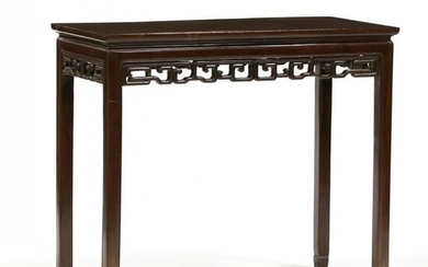 An Antique Chinese Carved Hardwood Console Table