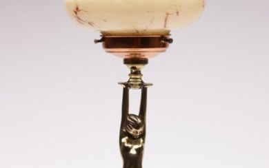 An Art Deco Lady Figural Table Lamp Base (H46cm)