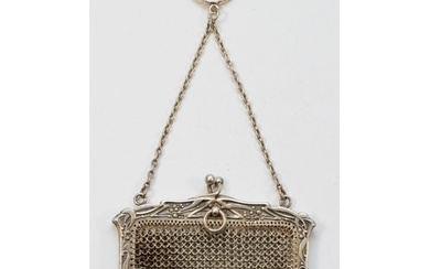An Art Nouveau silver chain mail coin purse, Paul Ettlinger,...