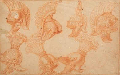 An Italian Sanguine Drawing on Paper, Depicting
