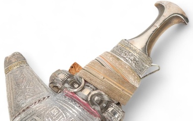 An Oman ceremonial jambiya dagger, late 19th/early 20th cent...