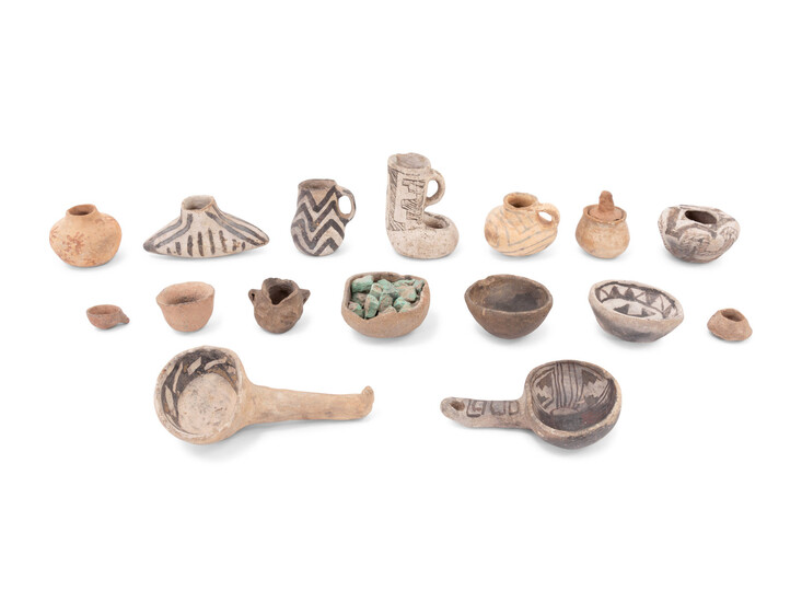 Anasazi Black-on-White Pottery, PLUS other Miniature Vessels