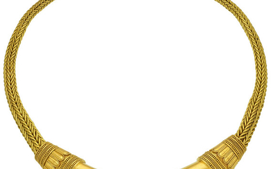 Ancient Coin, Gold Necklace The 22k gold necklace features...