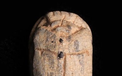 Ancient Egyptian Steatite Scarab, with Ankh and Ra signs (No Reserve Price)