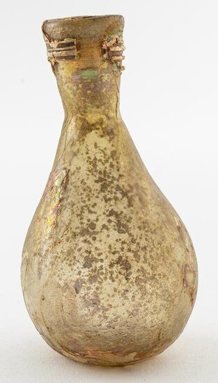 Ancient Roman Glass Bulbous Flask