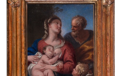 Anonimo del XVII secolo, La Vergine che allatta con San Giuseppe e San Giovannino