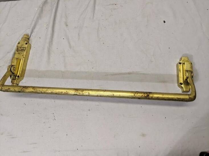 Antique 1911 Brass Type D Store Door Pull Handle Pull