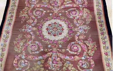 Antique Aubusson#"Flatwoven#" France, 19th century, wool on cotton, approx. 540...