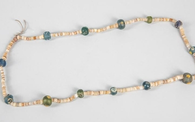 Antique Roma Dragonfly Glass & Agate Beads Necklace