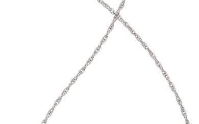 Art Deco Diamond, Glass, Platinum, White Gold Pendant-Brooch-Necklace Stones:...