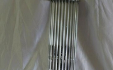 Art Deco Style Sconce ,Glass rods , Hi-polished Nickel
