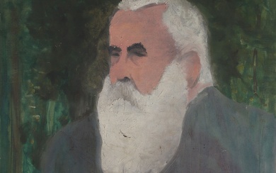 Attribué à Sacha GUITRY (1885 - 1957) Portrait de Tristan Bernard Huile sur toile 65...