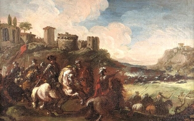 Attributed to Jacques COURTOIS dit le Bourguignon (1621-1676) Cavalry