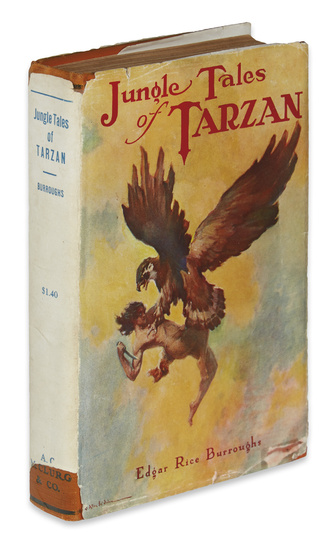 BURROUGHS, EDGAR RICE. Jungle Tales of Tarzan. With five inserted sepia plates. 8vo,...