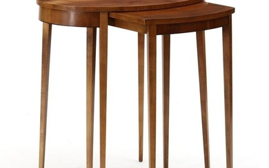Baker, Continental Style Inlaid Nesting Tables