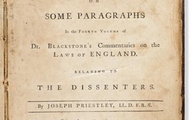 Blackstone, Sir William (1723-1780) An Interesting