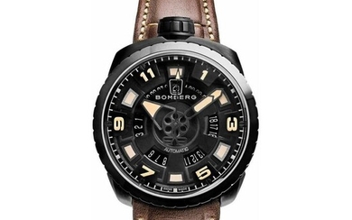 Bomberg - BOLT-68 AutomaticWatch Black PVD LIMITED EDTION of 10 + Medallion and Chain- BS45APBA.045-4.3 - Men - Brand NEW