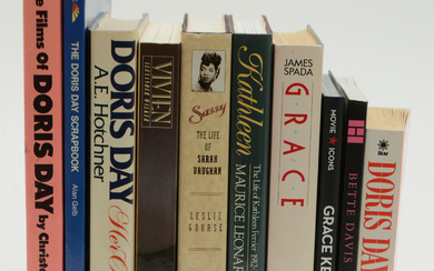 Books about female actresses, Doris Day, Grace Kelly, 10 volumes.
