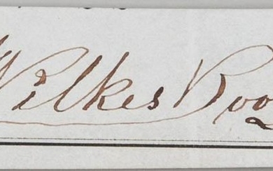 Booth, John Wilkes (1838-1865) Clipped Signature in an Autograph Book, c. 1858. Octavo-format album bound in brown morocco, blocked orn