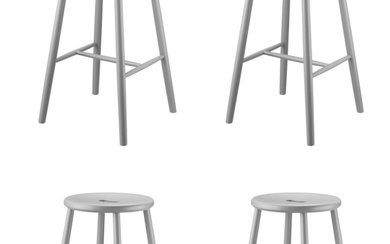 Børge Mogensen for FDB. Four stools model J27B - Gray (4)