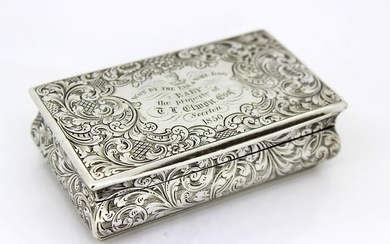 Box, Victorian Christening Box - .925 silver - John Taylor & John Perry, Birmingham- England - 1849
