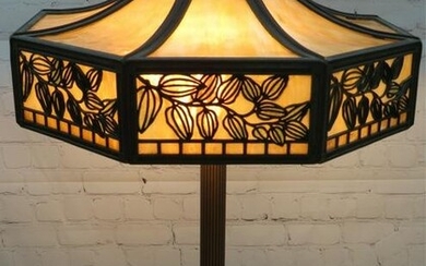 Bradley & Hubbard Slag Glass Lamp