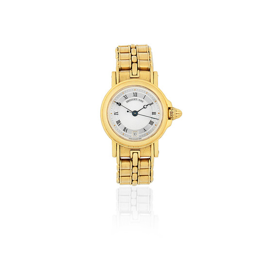 Breguet. A lady's 18K gold automatic calendar bracelet watch